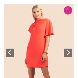Trina Turk bright orange asymmetrical dress size L NWT